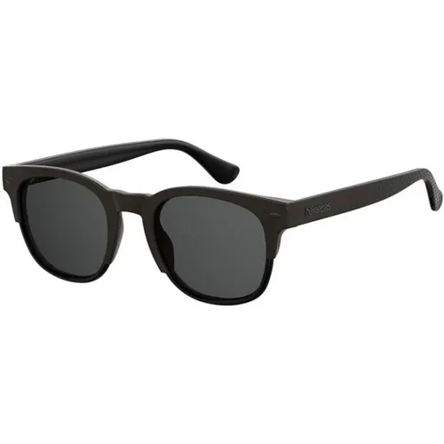 Stylische Unisex Sonnenbrille mit mattem schwarzen Rahmen und hellgrauen Gläsern - Havaianas - Modalova