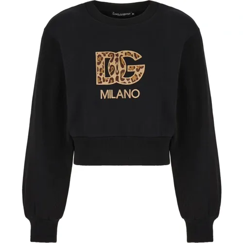 Stylischer Felpe Sweatshirt , Damen, Größe: 2XS - Dolce & Gabbana - Modalova
