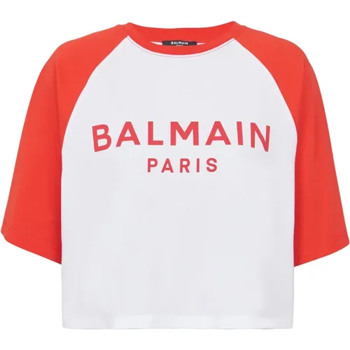 Paris T-Shirt , Damen, Größe: M - Balmain - Modalova