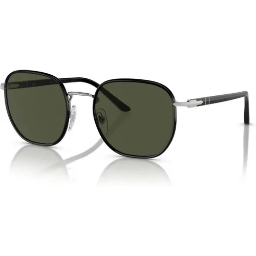 Schwarz/Grüne Sonnenbrille , unisex, Größe: 52 MM - Persol - Modalova