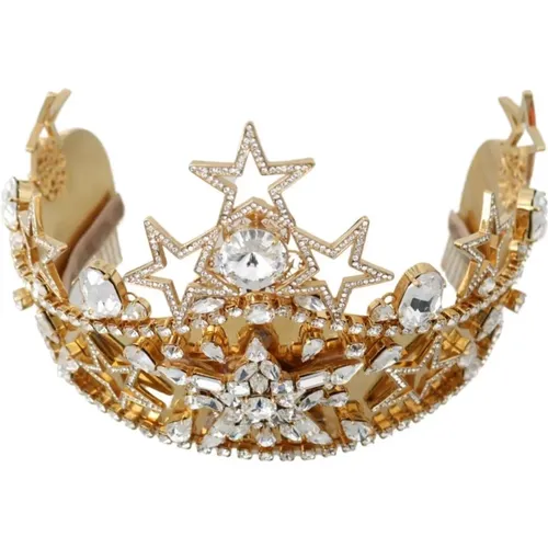 Luxurious Crystal Diadem Tiara , female, Sizes: ONE SIZE - Dolce & Gabbana - Modalova