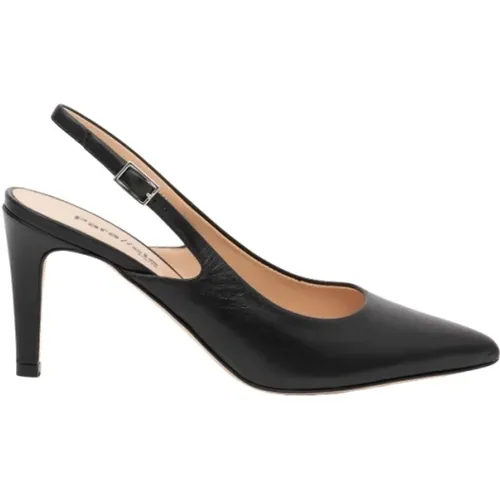 Schwarze Leder Slingback-Pumps , Damen, Größe: 41 EU - PARALLELE - Modalova