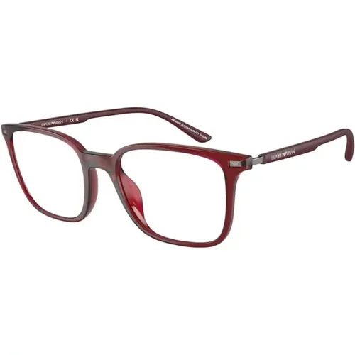 Rote Rahmenbrille , unisex, Größe: 54 MM - Emporio Armani - Modalova