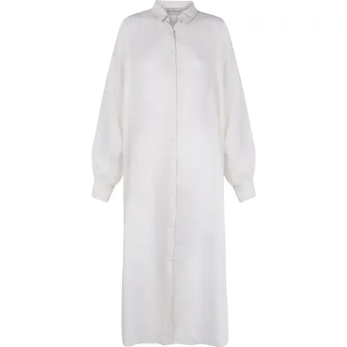 Cotton Voile Shirt Dress , female, Sizes: L, M, 2XL, XL - Cortana - Modalova