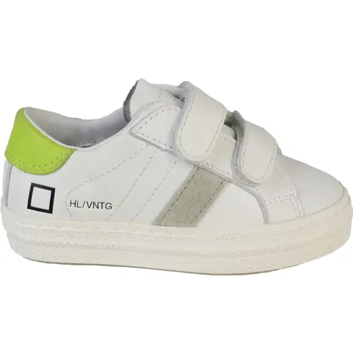 Weiße/Grüne Sneakers Hochwertig Made in Italy - D.a.t.e. - Modalova