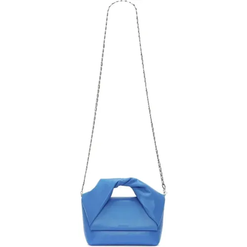 Himmelblaue Leder-Tasche mit Twist-Detail , Damen, Größe: ONE Size - JW Anderson - Modalova