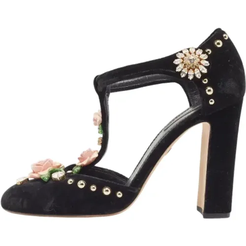 Pre-owned Velvet heels , female, Sizes: 7 UK - Dolce & Gabbana Pre-owned - Modalova