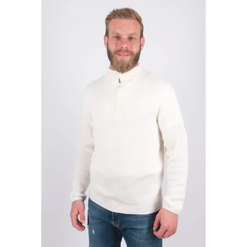 Plush Qtr Zip Offwhite Cardigan , male, Sizes: L - Vince - Modalova