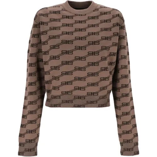 Logo Pullover Sweater , female, Sizes: M - Balenciaga - Modalova
