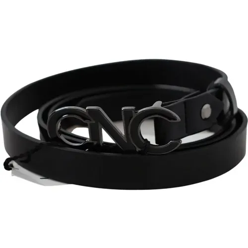 Leather Metal Logo Buckle Waist Belt , unisex, Sizes: 85 CM - Costume National - Modalova
