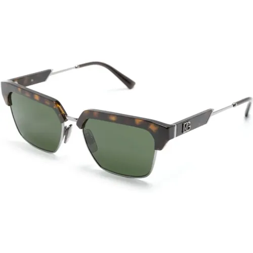 Brown/Havana Sungles with Accessories , male, Sizes: 55 MM - Dolce & Gabbana - Modalova