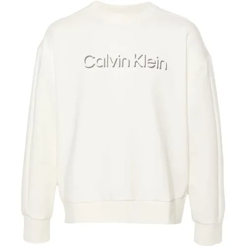 Sweater with Front CK Print , male, Sizes: L - Calvin Klein - Modalova