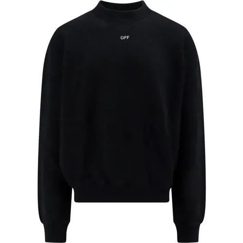 Schwarzer Oversize Sweatshirt , Herren, Größe: L - Off White - Modalova