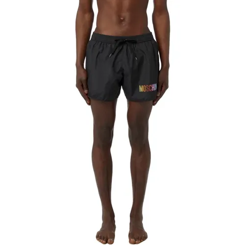Schwarze Sea Shorts Logo Polyester , Herren, Größe: M - Love Moschino - Modalova