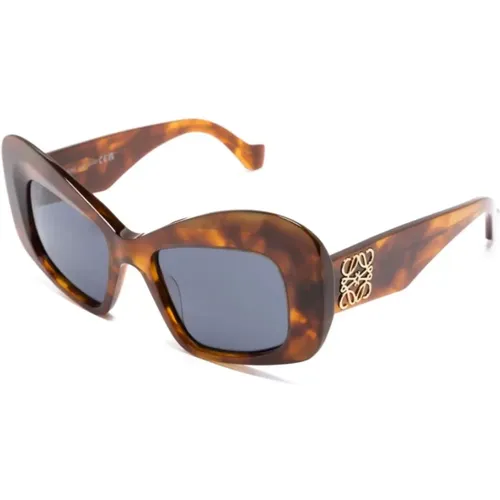 Braune Sonnenbrille mit Zubehör , Damen, Größe: 51 MM - Loewe - Modalova