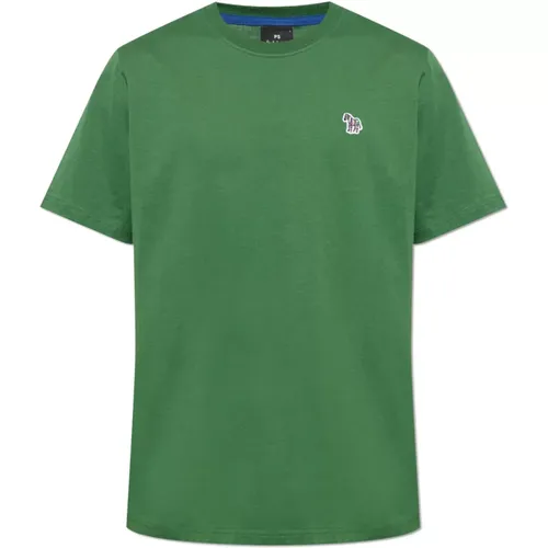 T-Shirt mit Logo-Patch , Herren, Größe: M - PS By Paul Smith - Modalova