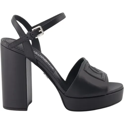 Platform Sandals with Adjustable Ankle Strap , female, Sizes: 3 1/2 UK, 7 UK, 4 UK, 6 UK, 3 UK, 2 1/2 UK - Dolce & Gabbana - Modalova
