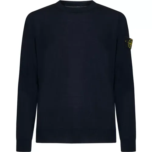 Blaue Pullover für Männer , Herren, Größe: M - Stone Island - Modalova