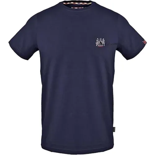 Ikonic Cotton Tee mit Union Jack , Herren, Größe: S - Aquascutum - Modalova