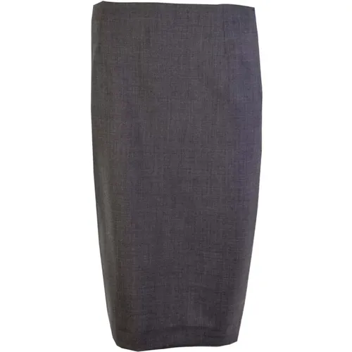 Grey Wool Pencil Skirt , Damen, Größe: XS - Lardini - Modalova
