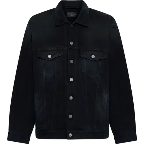 Denim Oversized Unisex Jacket , male, Sizes: S - Balenciaga - Modalova
