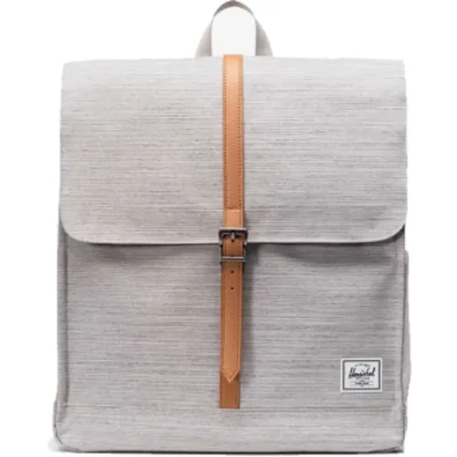 City Backpack Light Grey Crosshatch , unisex, Sizes: ONE SIZE - Herschel - Modalova