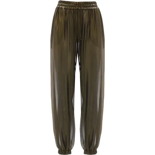THE NEW Arrivals BY Ilkyaz Ozel Trousers Golden , female, Sizes: 2XS - The New Arrivals Ilkyaz Ozel - Modalova