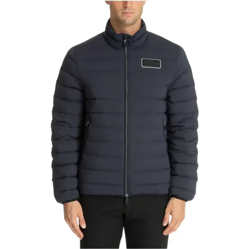 Reißverschluss Einfarbig Logo Taschen Jacke - Emporio Armani EA7 - Modalova