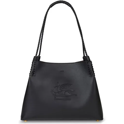 Small Libra Leather Shopping Bag , female, Sizes: ONE SIZE - ETRO - Modalova