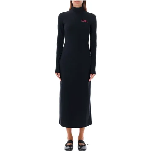 High Neck Maxi Dress , female, Sizes: M, S - MM6 Maison Margiela - Modalova