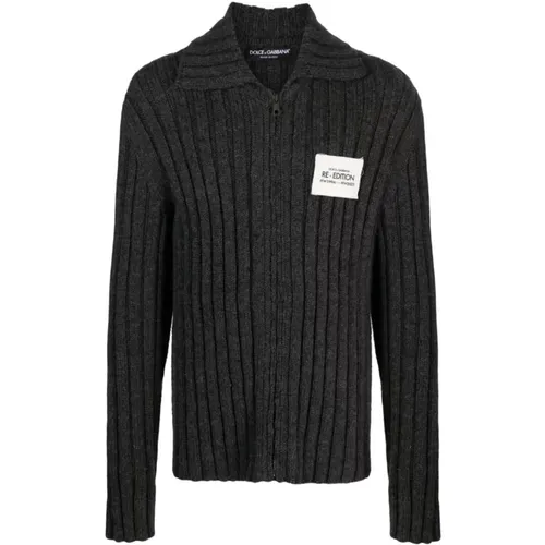 Zip-Up Sweatshirt , male, Sizes: 2XL, L - Dolce & Gabbana - Modalova