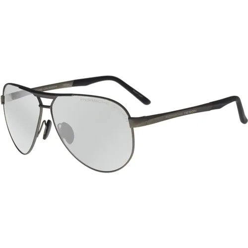 Ruthenium/Light Grey Sunglasses , unisex, Sizes: 62 MM - Porsche Design - Modalova