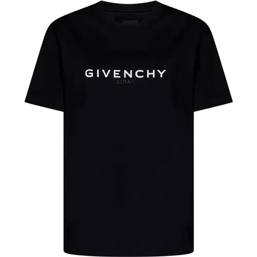 Signature Print T-Shirt , female, Sizes: M - Givenchy - Modalova