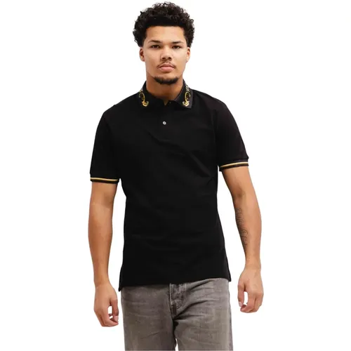 Chromo Kragen Polo Schwarz Herren - Versace Jeans Couture - Modalova