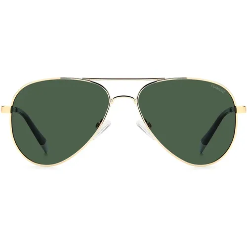 Klassische Grün Getönte Tropfenförmige Sonnenbrille , unisex, Größe: 56 MM - Polaroid - Modalova