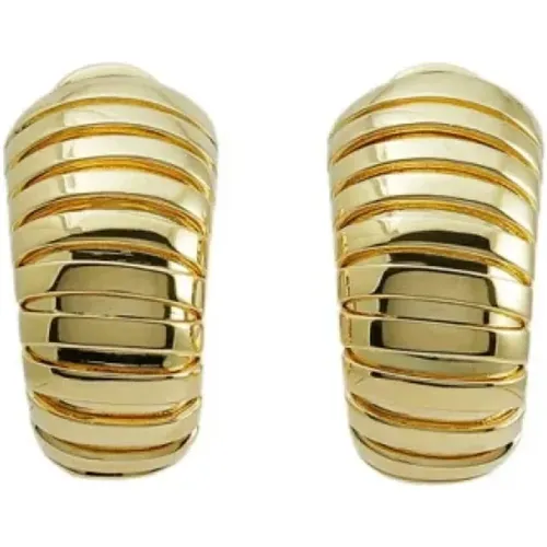 Pre-owned Gold earrings , female, Sizes: ONE SIZE - Bvlgari Vintage - Modalova