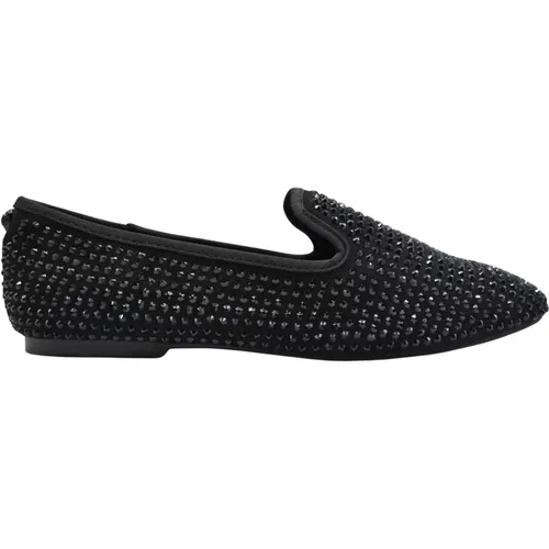 Schwarze Loafer mit quadratischer Spitze , Damen, Größe: 37 EU - Kurt Geiger - Modalova