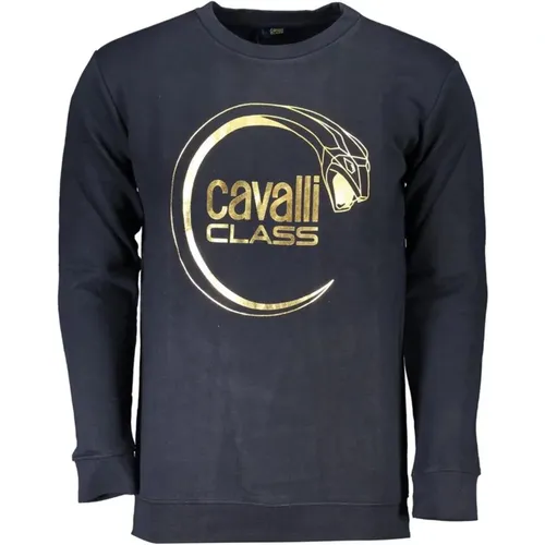 Logo Print Crew Neck Sweatshirt , male, Sizes: 3XL - Cavalli Class - Modalova