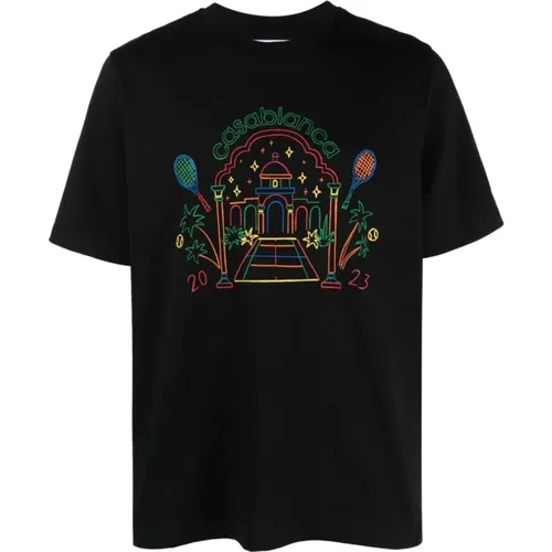 Rainbow Crayon Temple T-Shirt , male, Sizes: 2XL, M, S - Casablanca - Modalova
