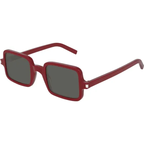 Rot/Graue Sonnenbrille SL 332 , unisex, Größe: 48 MM - Saint Laurent - Modalova