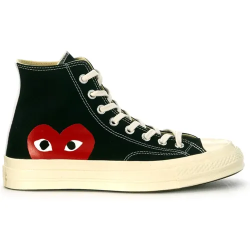 Big Heart High Top Sneakers , male, Sizes: 5 1/2 UK - Comme des Garçons Play - Modalova