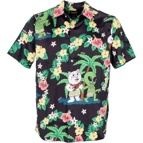 Aloha Nerm Short Sleeve Shirt Black , male, Sizes: S - Ripndip - Modalova