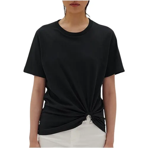 Damen T-Shirt mit gerafftem Effekt aus Baumwolljersey , Damen, Größe: M - Barbara Bui - Modalova