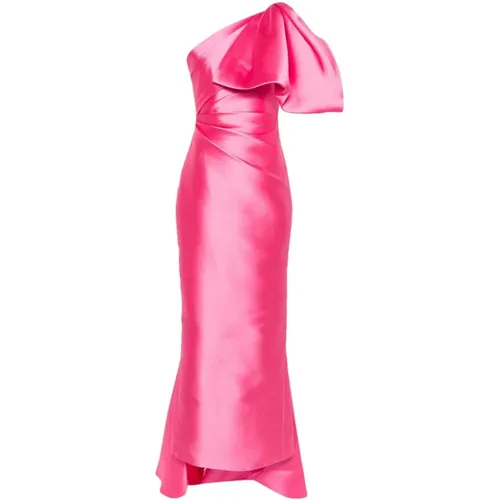 Rosa Asymmetrisches Bogenkleid , Damen, Größe: 2XS - Solace London - Modalova