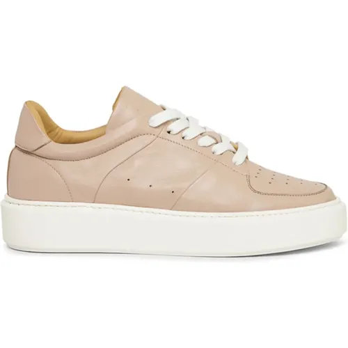 Retro Leder Sneaker , Damen, Größe: 38 EU - Testoni - Modalova