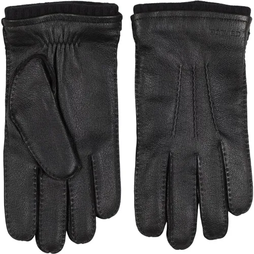 Schwarze Mateo Lederhandschuhe , Herren, Größe: XL - Howard London - Modalova