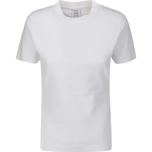 Besticktes Logo Figurbetontes T-Shirt , Damen, Größe: S - Vetements - Modalova