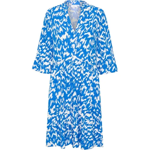 Blau Nature Strokes Kleid - Saint Tropez - Modalova