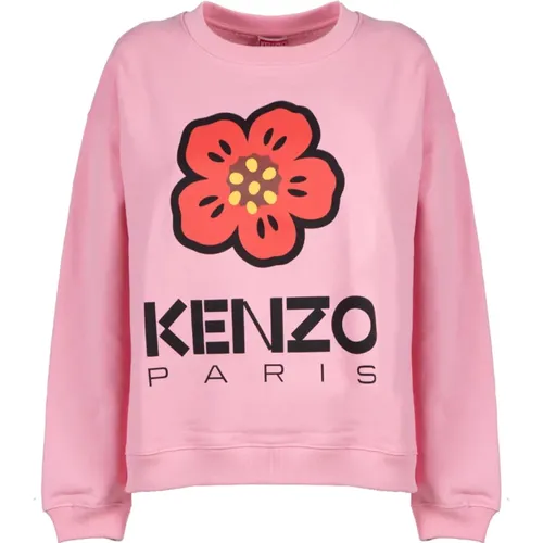 Regular Sweatshirt with Boke Flower Logo , female, Sizes: S, M, L - Kenzo - Modalova