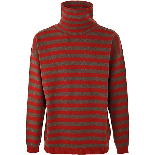 Turtle Neck Jumper Stripes Detail , male, Sizes: L, S - Lardini - Modalova